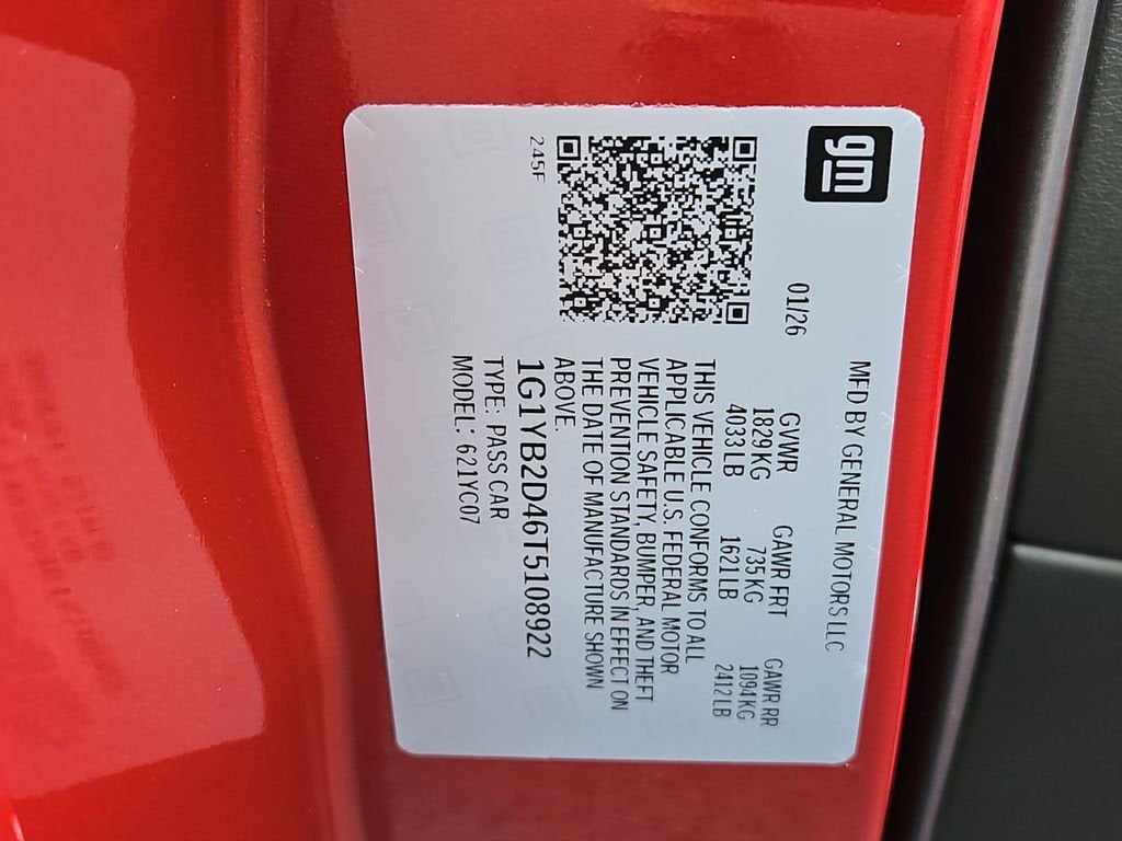 2026 Chevrolet Corvette Stingray 2LT