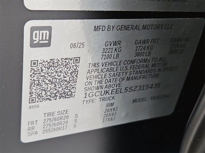 2025 Chevrolet Black Widow Silverado 1500 RST