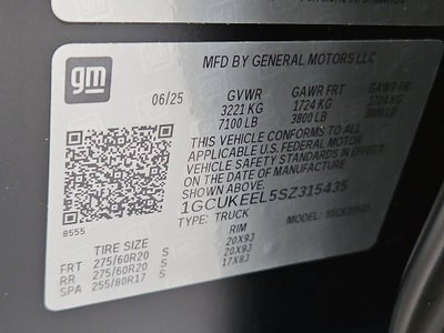 2025 Chevrolet Black Widow Silverado 1500 RST