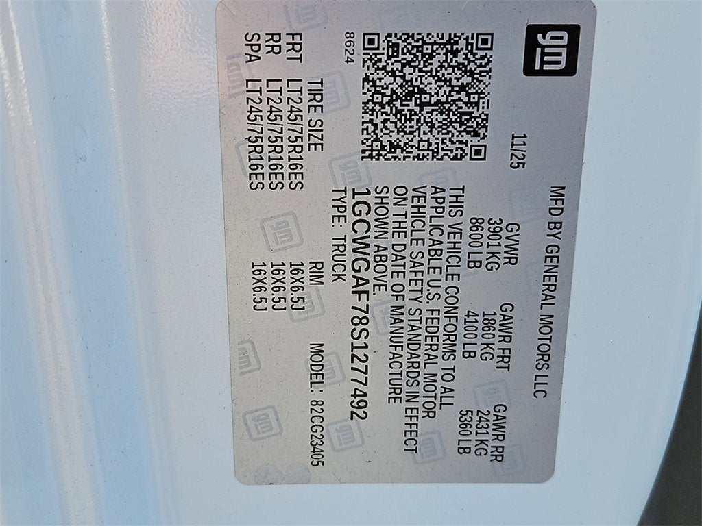 2025 Chevrolet Express Cargo 2500 WT