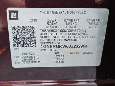 2018 Chevrolet Traverse LT Cloth