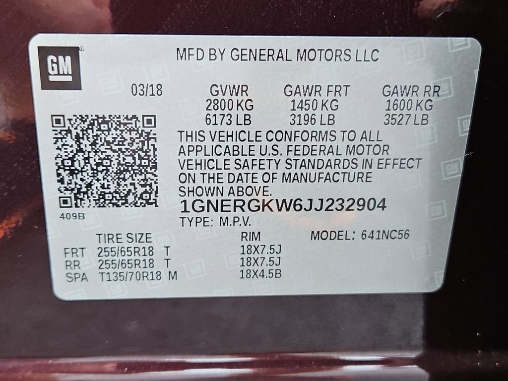 2018 Chevrolet Traverse LT Cloth