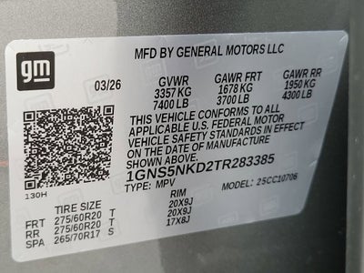 2026 Chevrolet Tahoe LT
