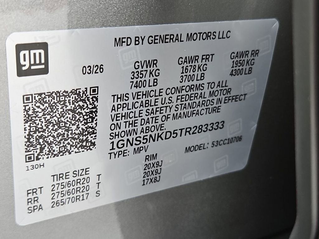 2026 Chevrolet Tahoe LT