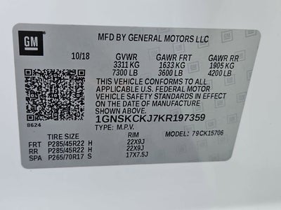 2019 Chevrolet Tahoe Premier