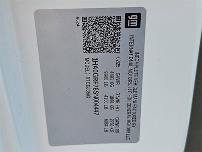 2025 Chevrolet Express Cutaway 3500 1WT