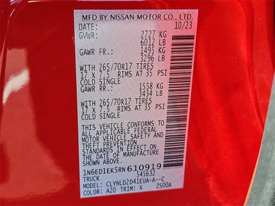 2024 Nissan Frontier Crew Cab PRO-4X 4x4