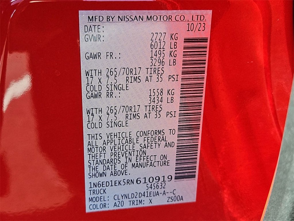 2024 Nissan Frontier Crew Cab PRO-4X 4x4