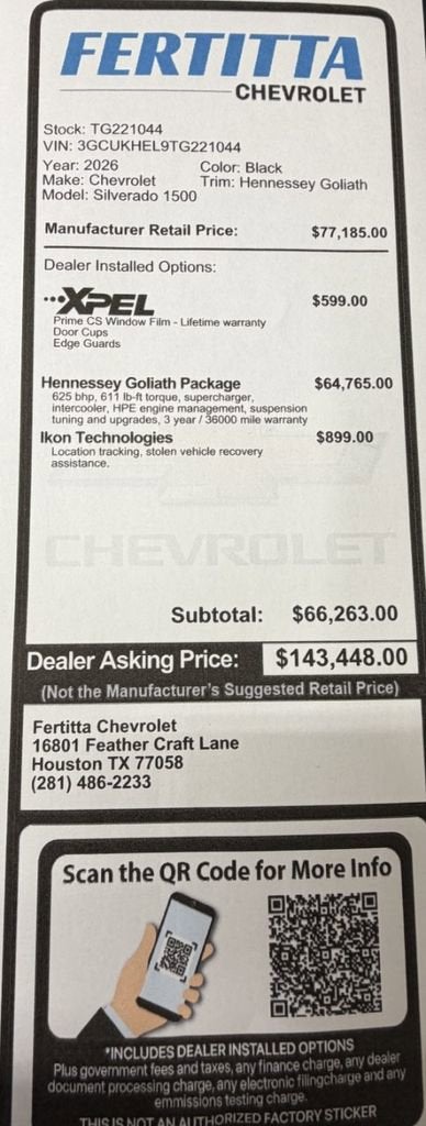 2026 Chevrolet Silverado 1500 Hennessey Goliath ZR2 Hennessey Goliath