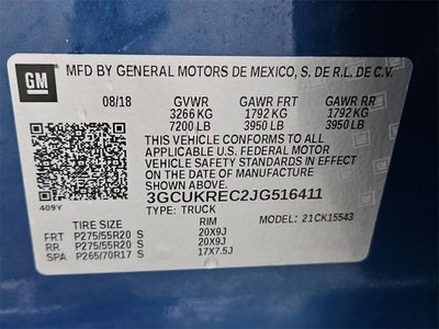 2018 Chevrolet Silverado 1500 LT