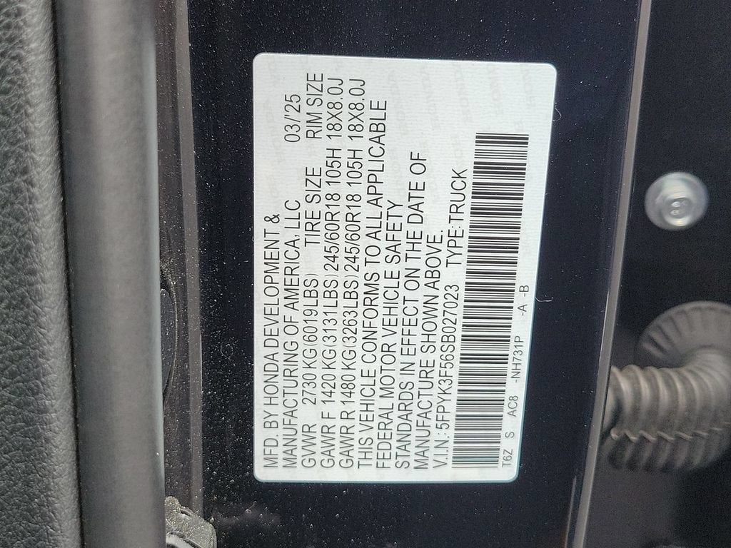 2025 Honda Ridgeline RTL