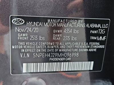 2021 Hyundai Sonata Limited