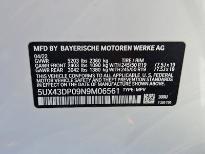 2022 BMW X3 sDrive30i