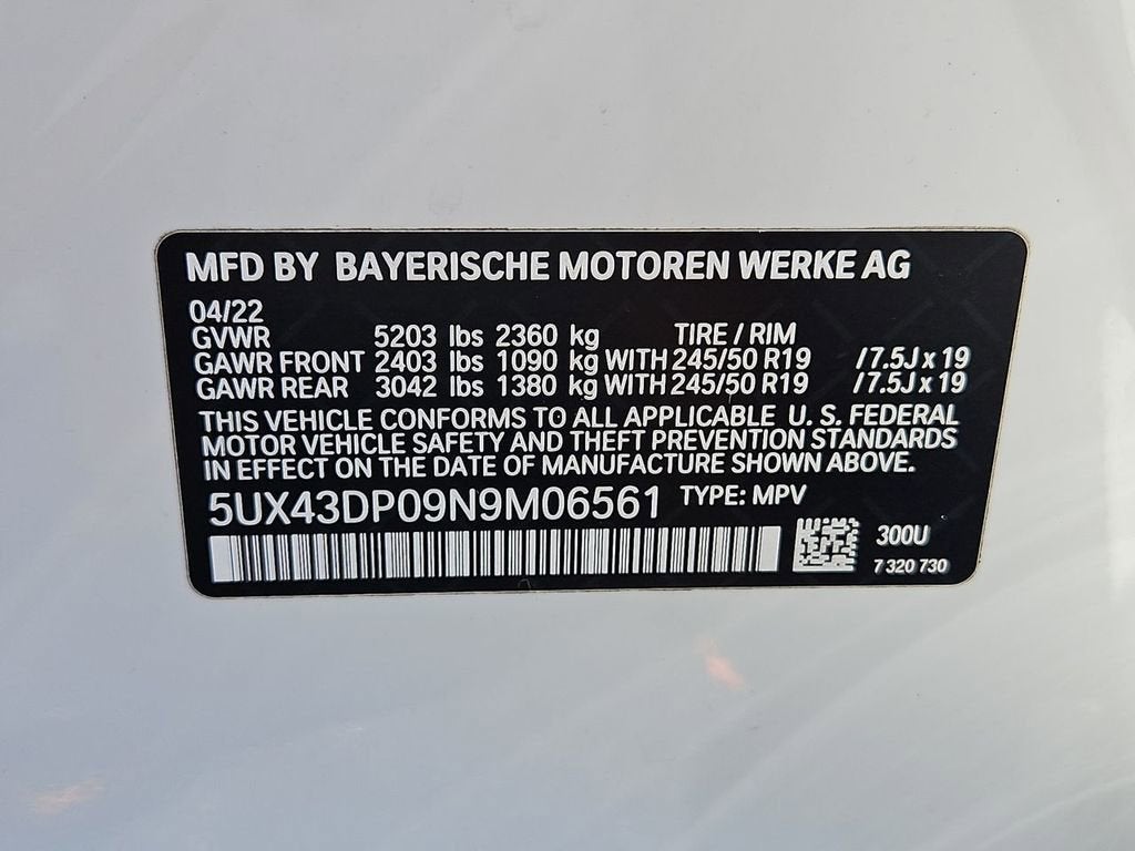 2022 BMW X3 sDrive30i