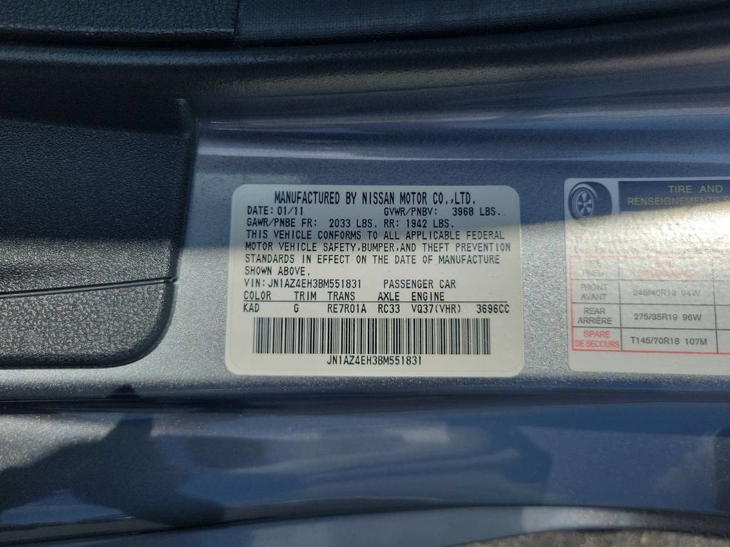 2011 Nissan 370Z 2dr Cpe Auto