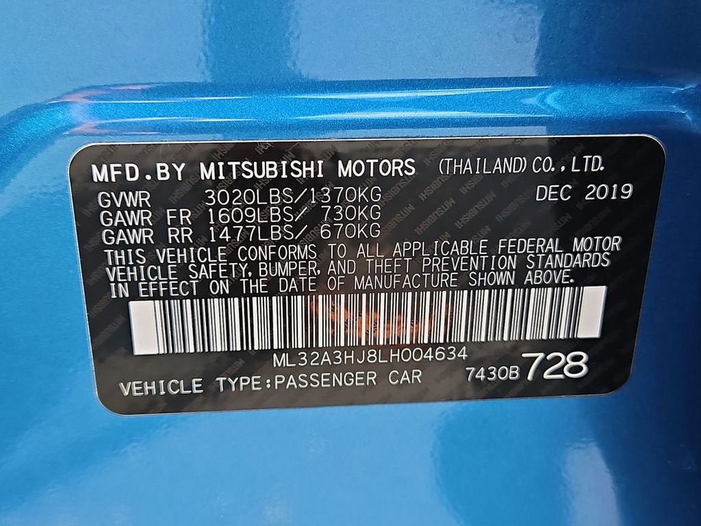 2020 Mitsubishi Mirage ES