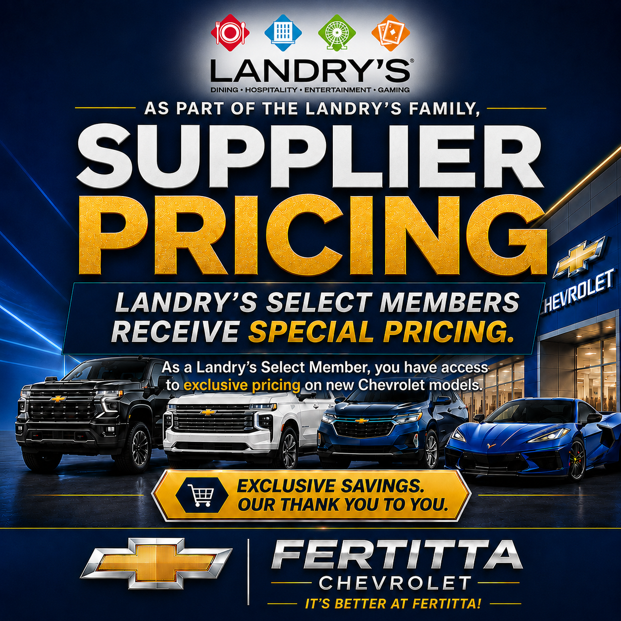 Landrys Select Member Pricing